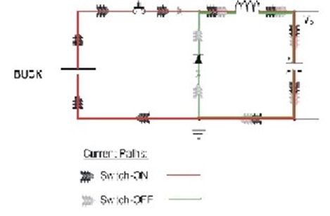 圖2：簡化的開關(guān)電源電路圖。