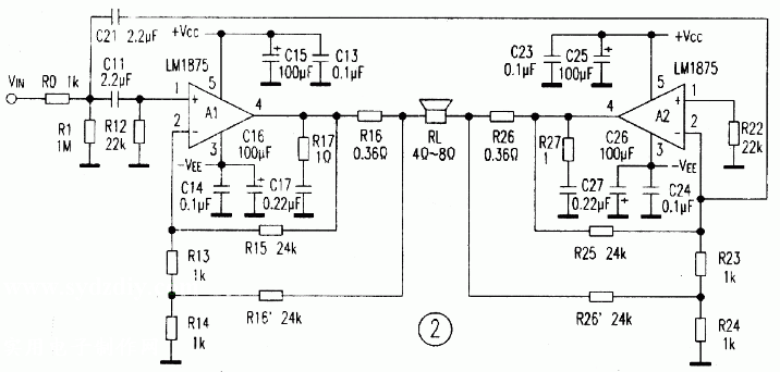 LM1875應用實驗和電流反饋BTL電路設計