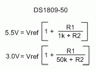 Equation 4. VOUT Calculation for 5.0V to 5.5V range.