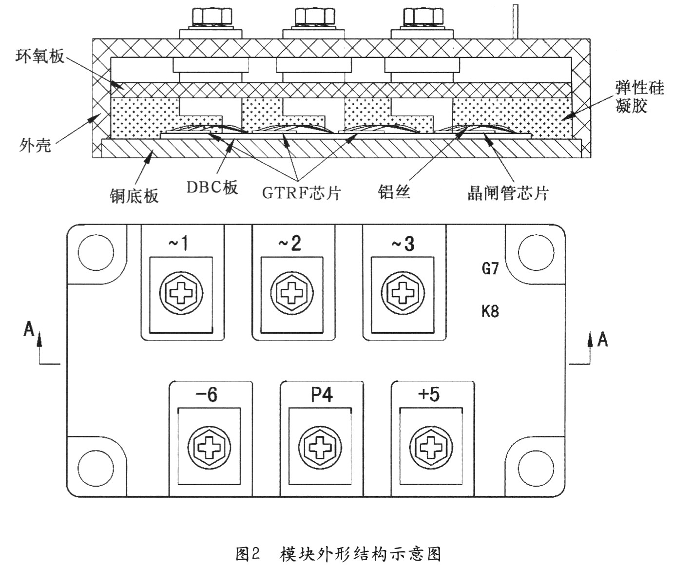 模塊外形結構示意圖