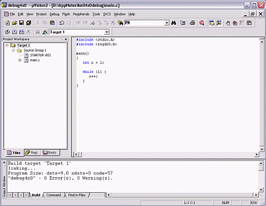 Figure 5. Compilation output from Keil μVision.