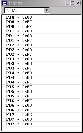 圖14. IAR Embedded Workbench顯示的Register內容