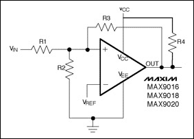 圖11. 在輸出為開漏結構的比較器中加滯回電路