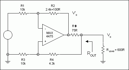 圖4. 例1 (為簡單起見,沒有標出電源去耦)