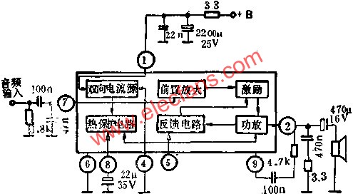 D2611內(nèi)部方框圖和外圍電路圖  www.asorrir.com