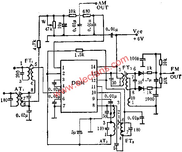 D1201調(diào)頻/調(diào)幅中頻放大電路的應(yīng)用  www.asorrir.com