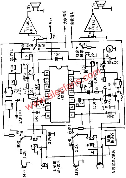 D3220雙通道帶ALC前置放大電路的應用  www.asorrir.com