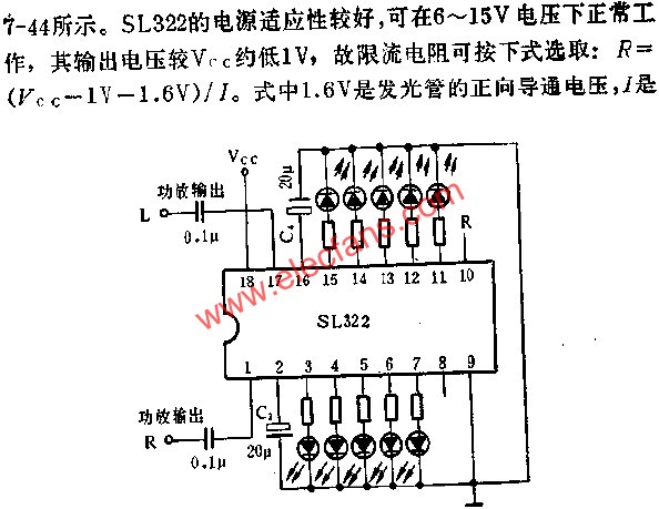 SL322雙路五位LED電平顯示驅動電路的應用  www.asorrir.com