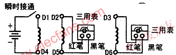 利用萬用表測量電動(dòng)機(jī)引出線的首尾端 www.asorrir.com