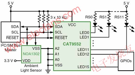 CAT9552典型應用電路圖 www.asorrir.com