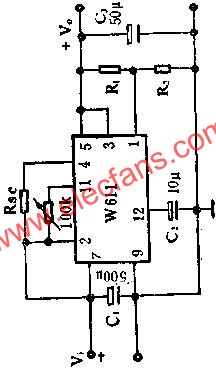 W611正電壓輸出應用線路圖  www.asorrir.com