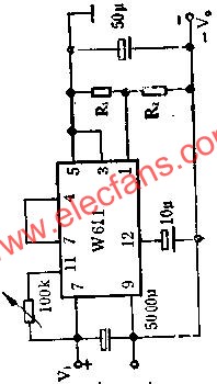 W611做負(fù)電源應(yīng)用線路圖  www.asorrir.com