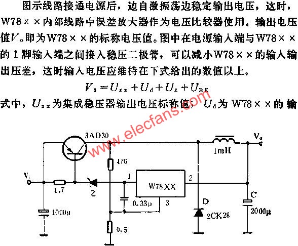 開關(guān)式穩(wěn)壓電路應(yīng)用線路圖  www.asorrir.com