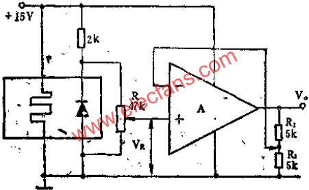 SW399和運算放大器組成的輸出可變的基準源電路圖  www.asorrir.com