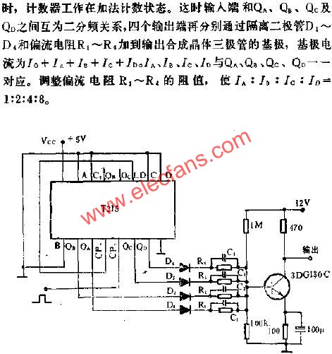 T215組成的階梯波發生器線路圖  www.asorrir.com