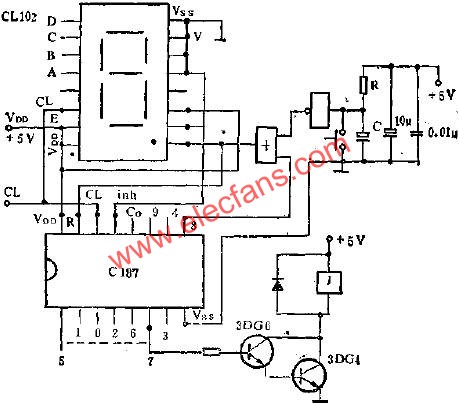 C187組成程序控制和顯示應(yīng)用線路圖  www.asorrir.com
