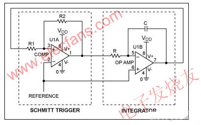 三角波發(fā)生器基本電路 www.asorrir.com