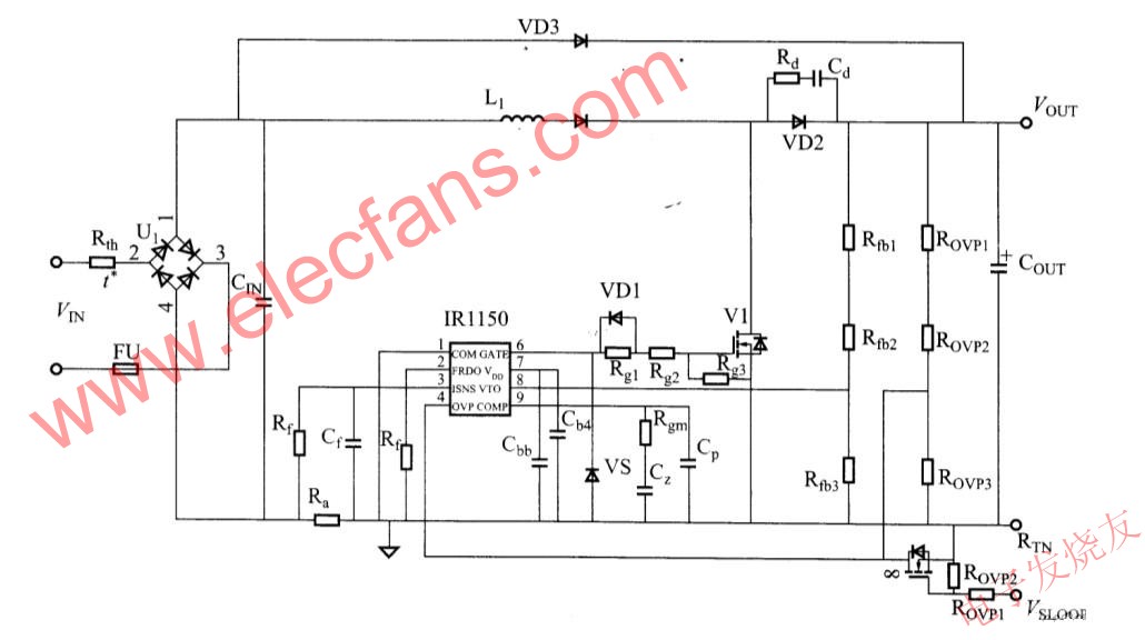 IR1150控制的PFC的電路 www.asorrir.com
