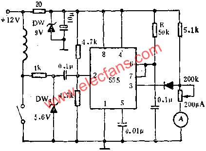 時(shí)基集成電路組成速率檢測(cè)電路圖 www.asorrir.com