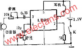 LD505在助聽器中的應(yīng)用電路圖  www.asorrir.com