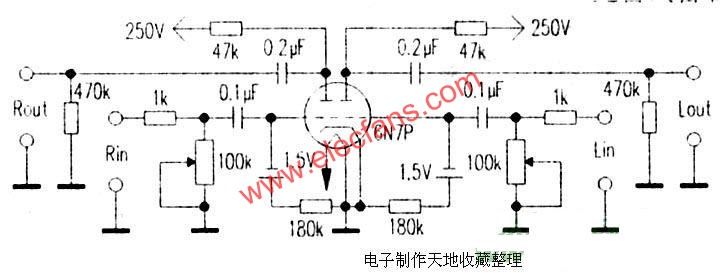 6N7P膽電路前級  www.asorrir.com