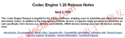 Codec Engine 1.20 Release Notes截圖 www.asorrir.com