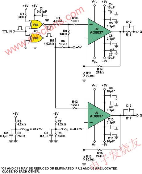 AD8037 PIN二極管驅動器電路 www.asorrir.com