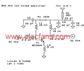 900MHZ低噪聲放大器電路 www.asorrir.com
