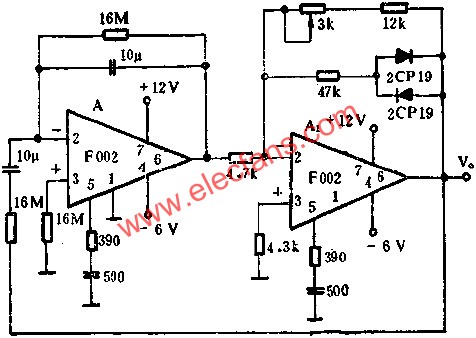 1HZ以下的正弦波振蕩器電路圖  www.asorrir.com