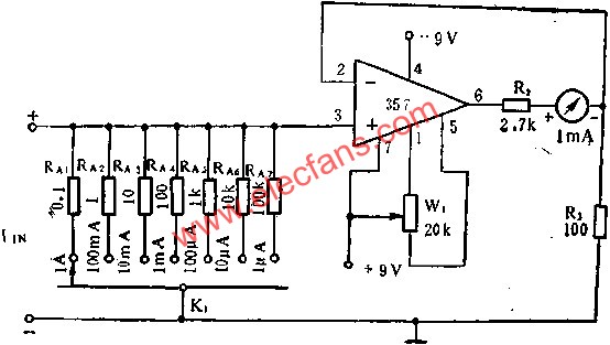 DC電流表電路圖  www.asorrir.com