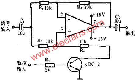 數(shù)控式模擬開關(guān)電路圖  www.asorrir.com