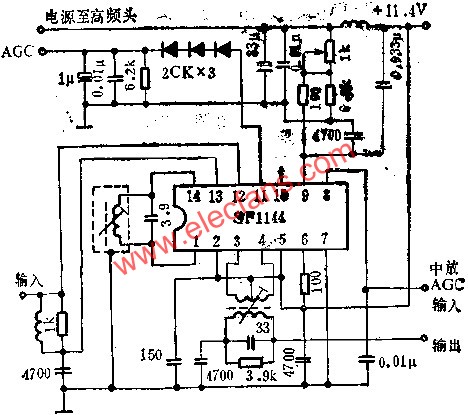 SF1144圖象中放電路的應(yīng)用電路圖  www.asorrir.com