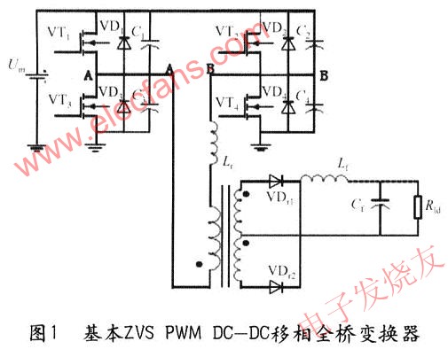 基本ZVS PWM DC—DC移相全橋變換器 www.asorrir.com