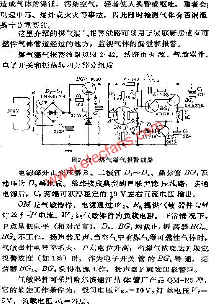 煤氣漏氣報(bào)警電路  www.asorrir.com