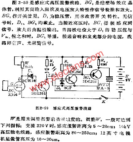 感應(yīng)式高壓報(bào)警電路  www.asorrir.com