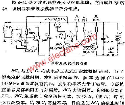 遙控開關發射機電路  www.asorrir.com
