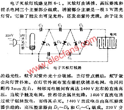 電子滅蚊燈電路  www.asorrir.com