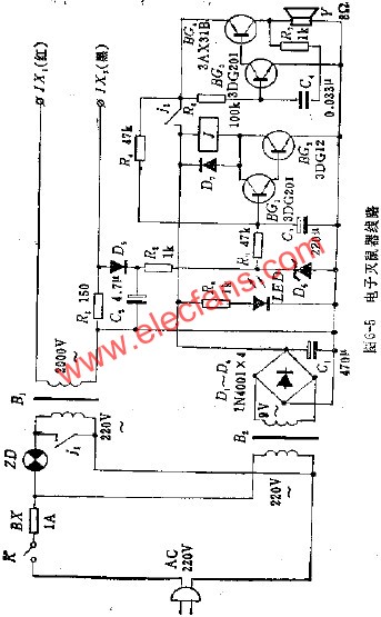 電子滅鼠器電路  www.asorrir.com