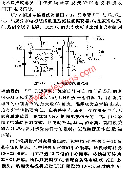 U/V頻道轉換器電路  www.asorrir.com