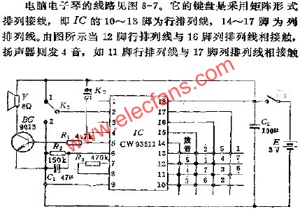 玩具電腦電子琴電路  www.asorrir.com