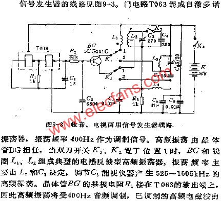 收音、電視兩用信號發生器電路  www.asorrir.com