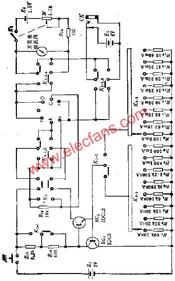 晶體管測試儀電路  www.asorrir.com