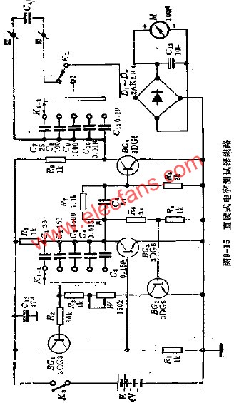 直讀式電容測試器電路  www.asorrir.com