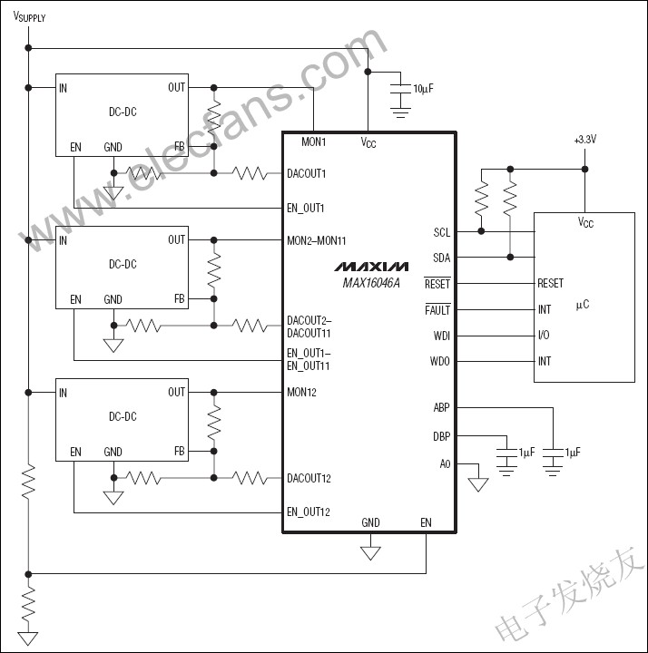 MAX16046A/MAX16048A EEPROM可配置系統(tǒng)管理器 www.asorrir.com