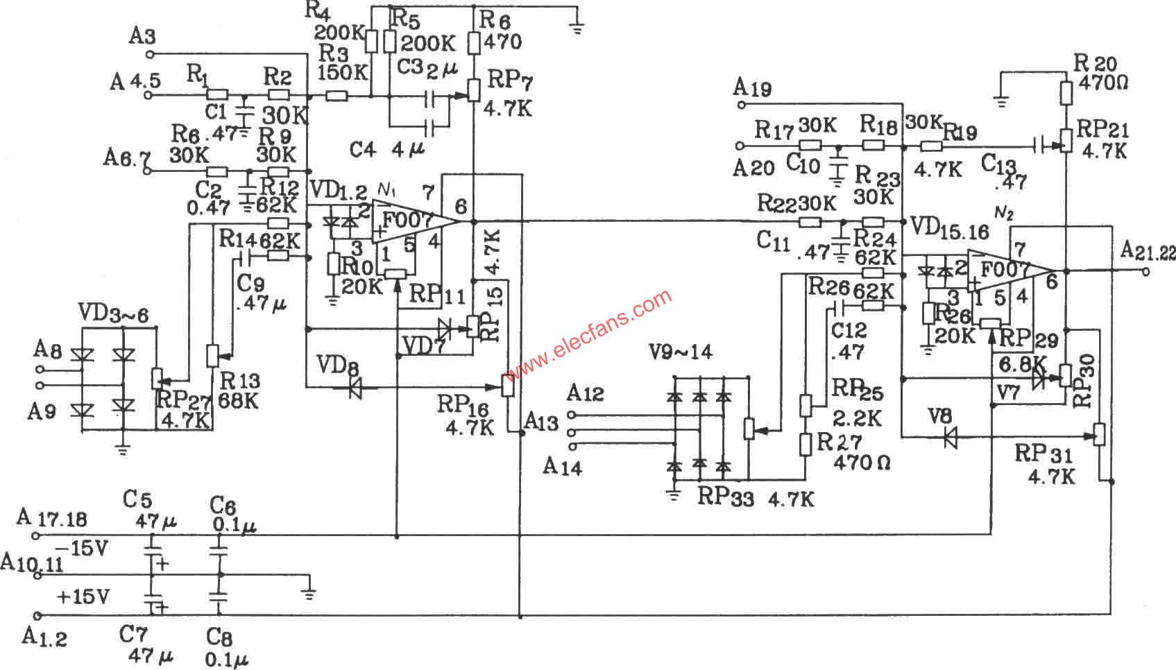 KJT1調節控制板電原理圖  www.asorrir.com