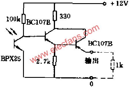 光電控制觸發(fā)器電路圖  www.asorrir.com