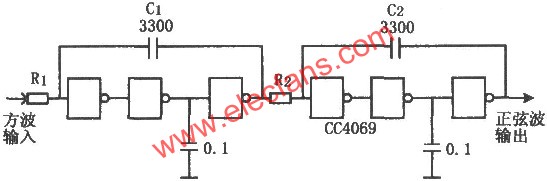 CC4069構成的低成本積分器  www.asorrir.com