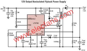 LT3758典型應用電路  www.asorrir.com