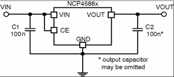 圖4:NCP4588在省去輸出電容的情況下仍能保持穩(wěn)定工作