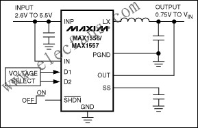 MAX1556/MAX1556A/MAX1557  PWM降壓型DC-DC轉換器 www.asorrir.com
